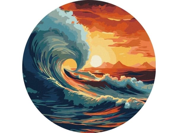 Maling etter tall rundt ramme - Catch the wave 39cm EDUKAMP