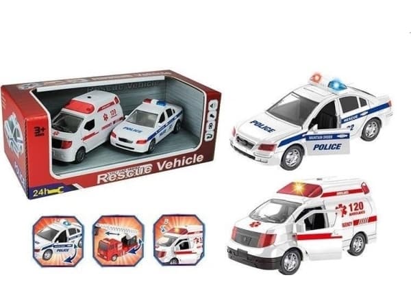 Bybilsett - politi og ambulanse