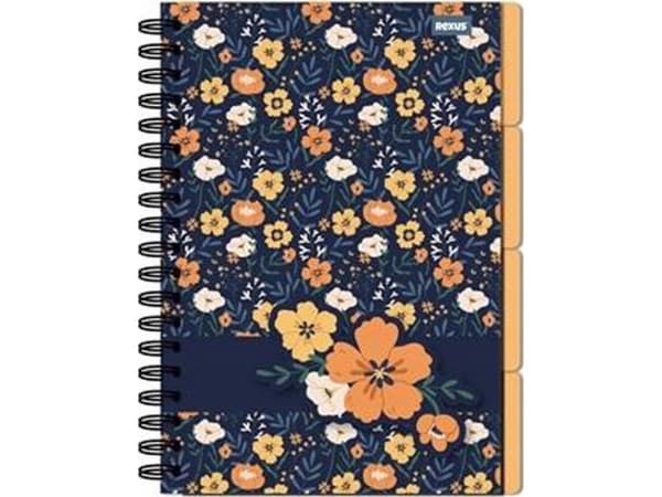 Teka Notebook B5/96K rutnät blomma