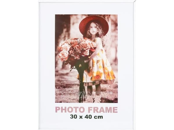 Enkel ramme 30x40cm hvit