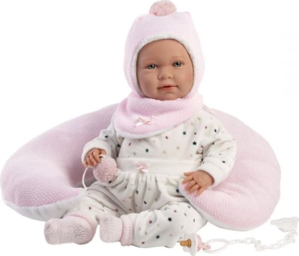 Llorens Llorens 17402 Mimi babydukke 42 cm med croissantpute
