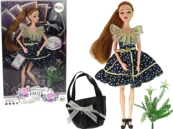 LeanToys Emily Docka Mode Show Handväska med blommor