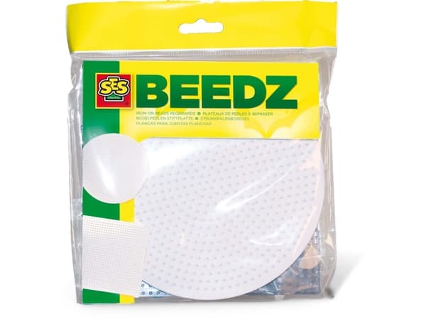 SES Creative Beedz SES Children''s Two white Pegboards, Pärlplatta, 2 styck, Plast, Vit, Pojke/flicka, 5 År