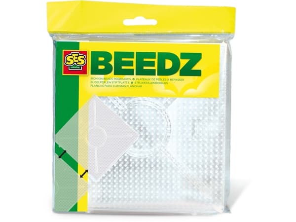 SES Creative Beedz SES Children''s Two Transparent Pegboards, Pärlplatta, 2 styck, Vit, Pojke/flicka, 5 År, 12 År