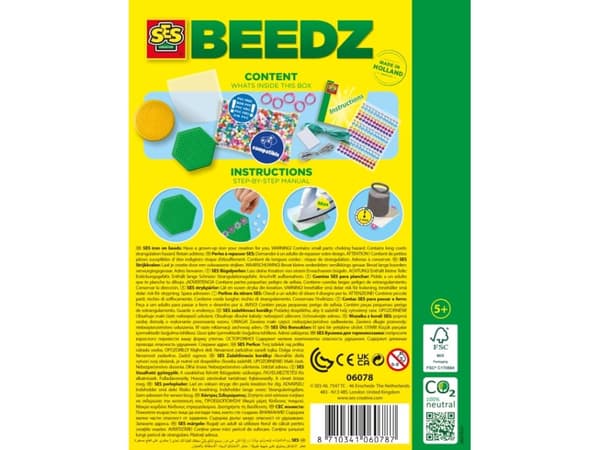 SES Creative Beedz 06078, 5 År, Pojke/flicka, Barn, Kartong, Multifärg, 1200 styck