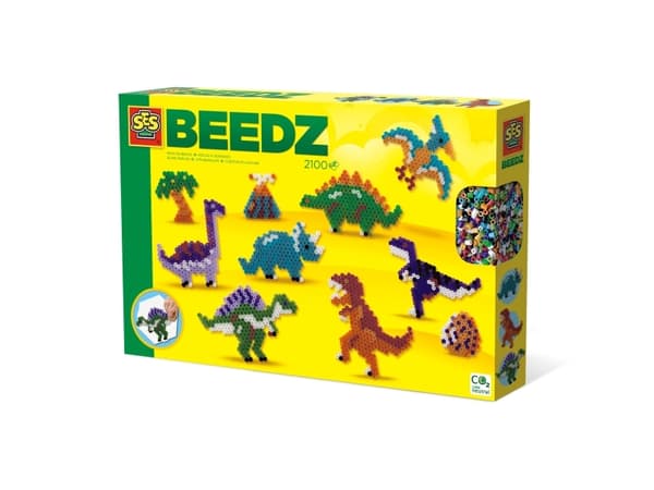 SES Creative Beedz 06202, 5 år, Gutt/Jente, Barn, Dinosaur, Fotoark kartong, Flerfarget