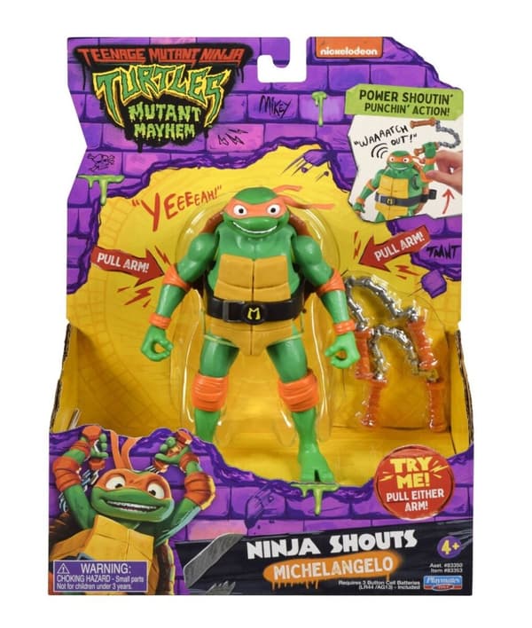 Turtles Mutant Mayhem Figur med ljud Michelangelo