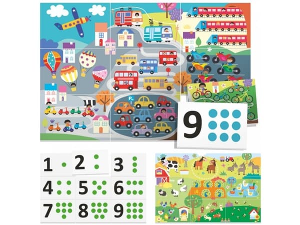 Headu Flashcards 123 Touch Montessori, 2 År, Flerfarvet