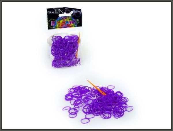 Hipo Violet gummiband för tillverkning av armband, 250 stycken (620072)