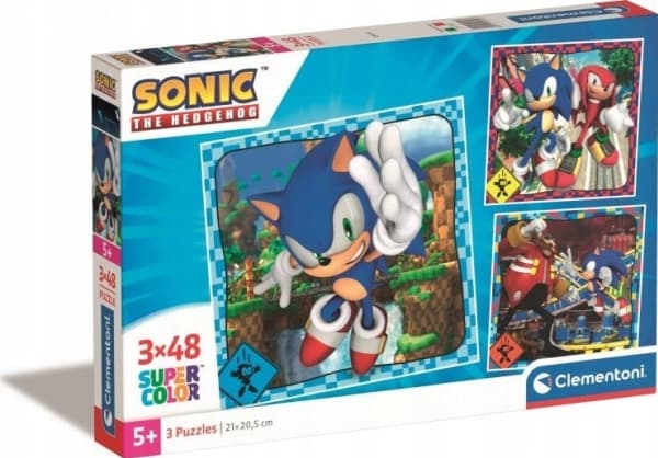 Clementoni Pussel 3x48 bitar Sonic