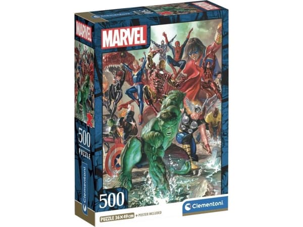 Clementoni Puzzle 500-elementer Kompakt The Avengers