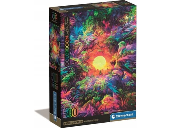 Clementoni Pussel 500 bitar Compact Psychedelic Jungle Sunrise
