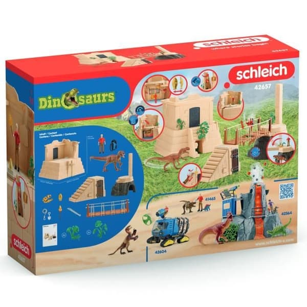 Adventures at the Lost Temple Box Set, Schleich 42657 Dinosaurier, med en Monolophosaurus dinosaurie inkluderad, För barn från 5 år