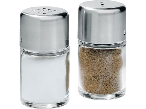 WMF BEL GUSTO, Salt- og pepperbøssesett, Rustfritt stål, Gjennomsiktig, Glass, Rustfritt stål, Rustfritt stål, Rustfritt stål, 2 stykker