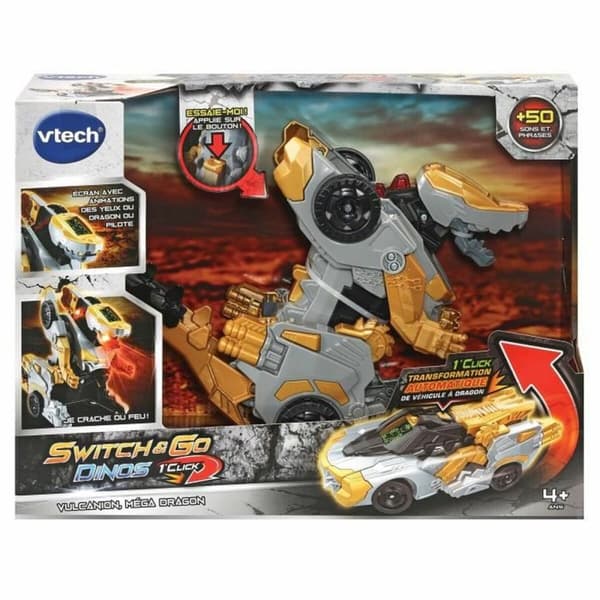 Transformer Fordon Vtech Switch & Go Dinos - Vulcanion, Mega Dragon