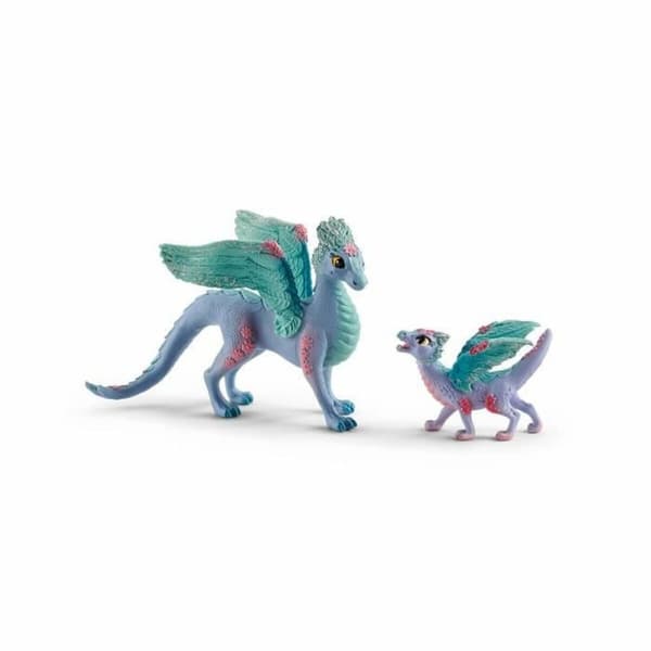 Actionfigurer Schleich Flower dragon with its little one