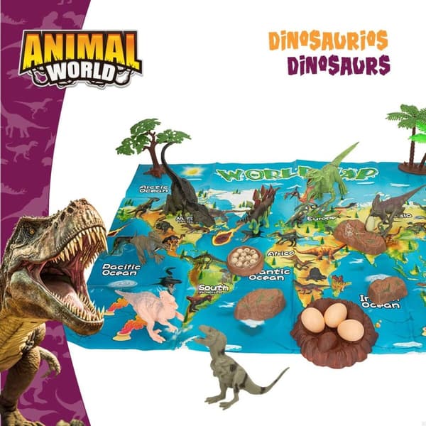 Playset Colorbaby 19 Delar 6 antal 17 x 9 x 6 cm Dinosaurier