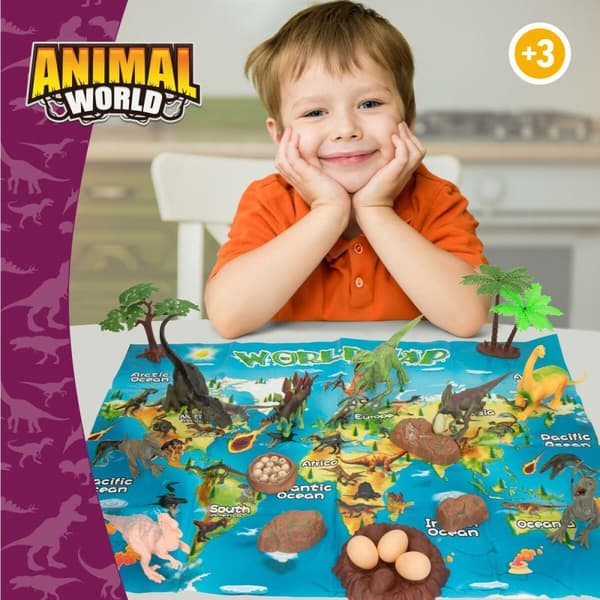 Playset Colorbaby 19 Delar 6 antal 17 x 9 x 6 cm Dinosaurier