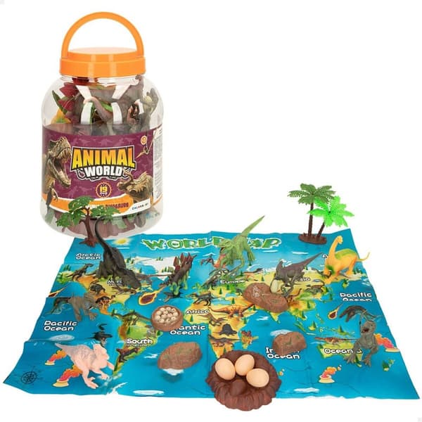 Playset Colorbaby 19 Delar 6 antal 17 x 9 x 6 cm Dinosaurier