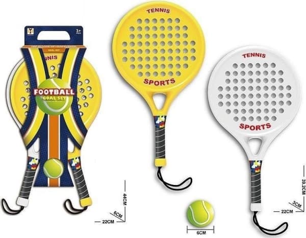 Tennissett 2 racketer med ball MIX