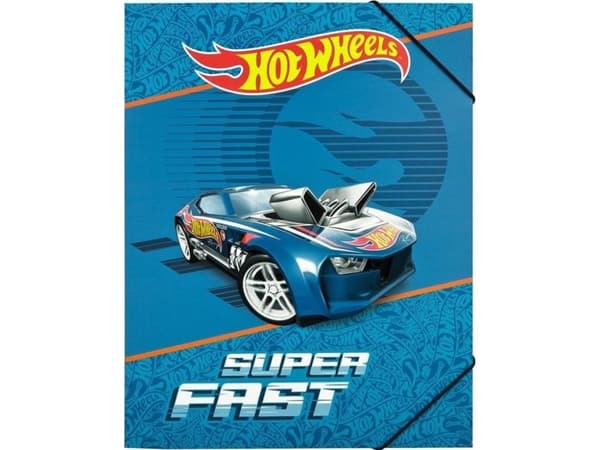 A4 mappe med Hot Wheels gummibånd lukking