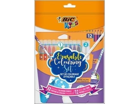 Bic BIC Kids Slettbart fargesett Slettbart veske 12+12 stk [0|0]