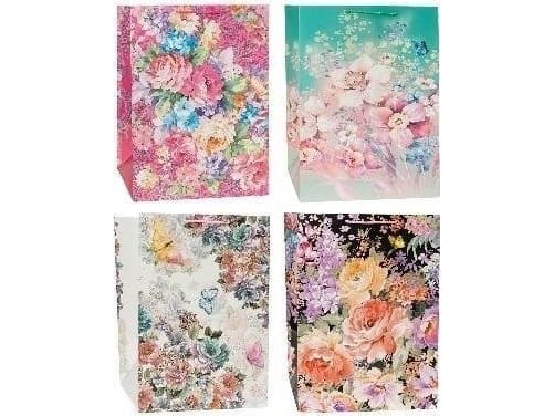 Dekorativ väska 51x72x18cm blommor mix ROZETTE