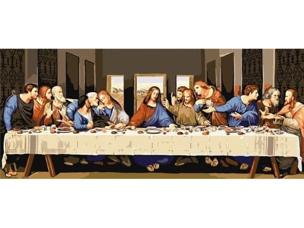Maalaus numeroiden mukaan - Viimeinen ehtoollinen 30x70cm EDUKAMP