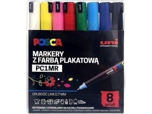 Postermarkers PC-1MR 8 färger POSCA UNI