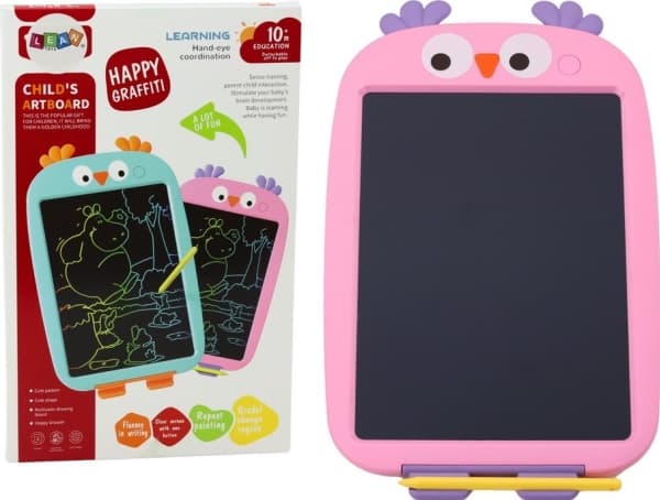 LeanToys ritbräda grafisk tablett fågel stylus rosa