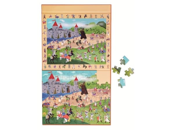 Stort magnetisk puslespil - riddere