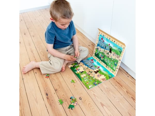 Stort magnetisk puslespil - riddere
