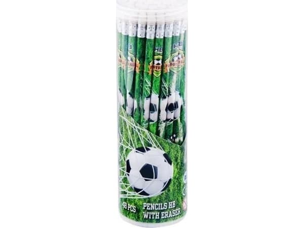 PENCIL WITH ERASER HB FOOTBALL TUBA A 48 STARPAK 298348