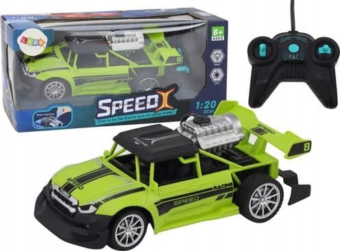 LeanToys RC Kauko-ohjattava auto 1:20 Savutehoste valot vihreä