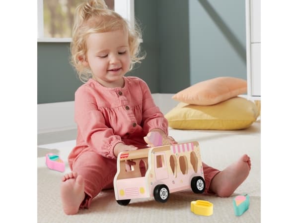 Fisher Price Wood Ice Cream Shape Sorter -puujäätelön lajittelija