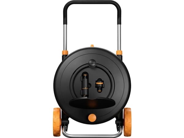 Fiskars 1071639 Comfort Waterwheel Slangevogn 13 mm 21.5 m 1/2 tomme 1 stk Sort, Orange