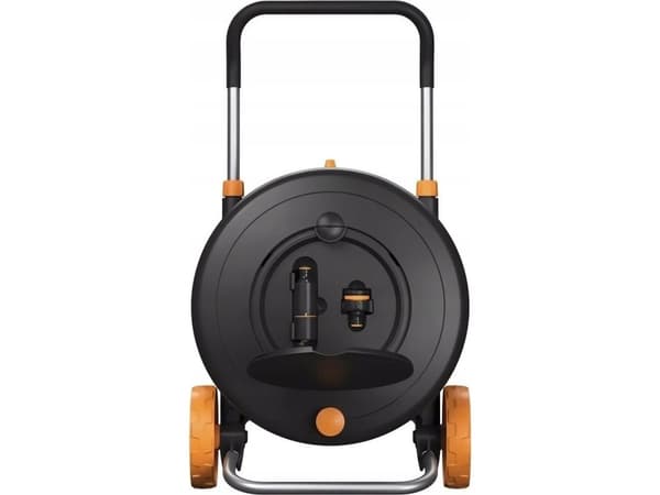 Fiskars 1071639 Comfort Waterwheel Slangevogn 13 mm 21.5 m 1/2 tomme 1 stk Sort, Orange