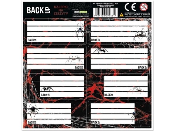 BackUp Spiders Notebook Stickers (25 stk)