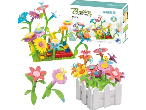 ProNice CONSTRUCTIVE FLOWERS EDUCATIONAL FLOWERS GARDEN PLATE LARGE 99e