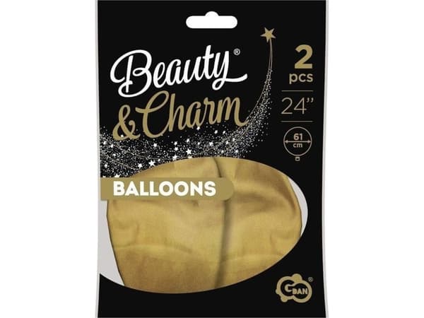 GoDan Beauty&Charm Ballonger platina gull 61cm 2 stk