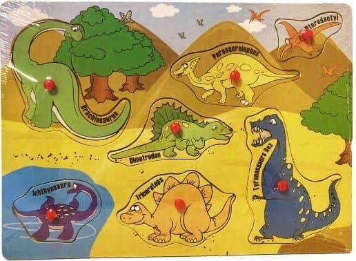 Puinen palapeli nastoilla Dinosaurukset 676918