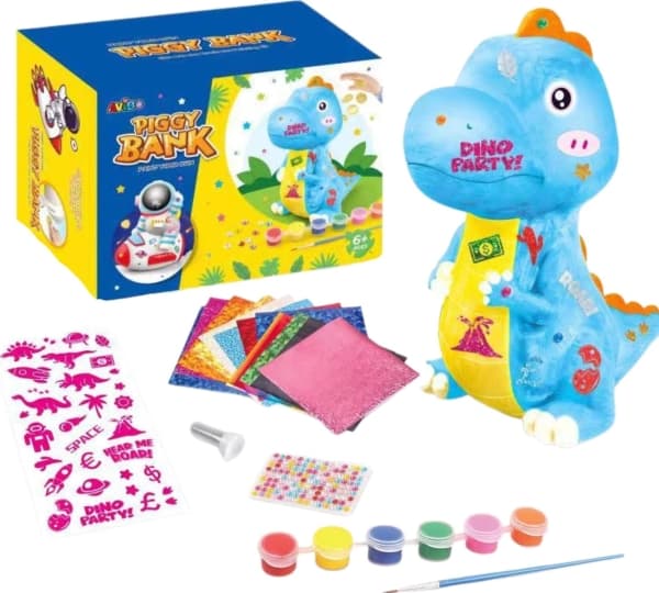 ProNice gave pengeboks Dinosaur store kreative figurmaling klistremerker