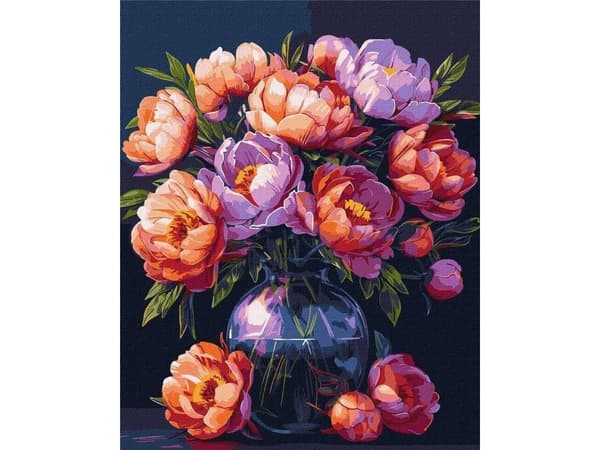 Maleri etter tall - Luksus av blomster 40x50cm