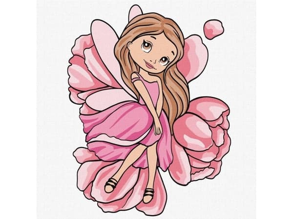 Maleri etter tall - Shy Fairy Kids
