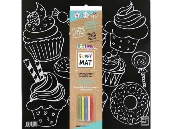 Svart matte + kritt Cookies Morsom matte STRIGO