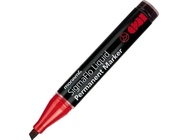 SigmaFlo permanentmarker röd (12 st) MONAM