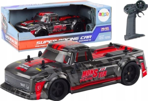 LeanToys Kauko-ohjattava Auto Pick-Up RC 1:18 Kumirenkaat punainen