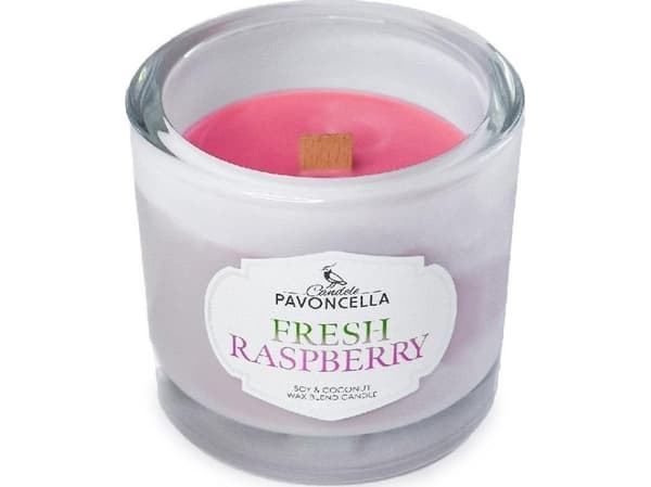 Fresh Raspberry sojaljus vit 170g