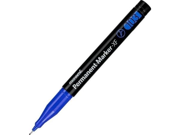 MONAMI permanent marker XF 103 blå (12 st)