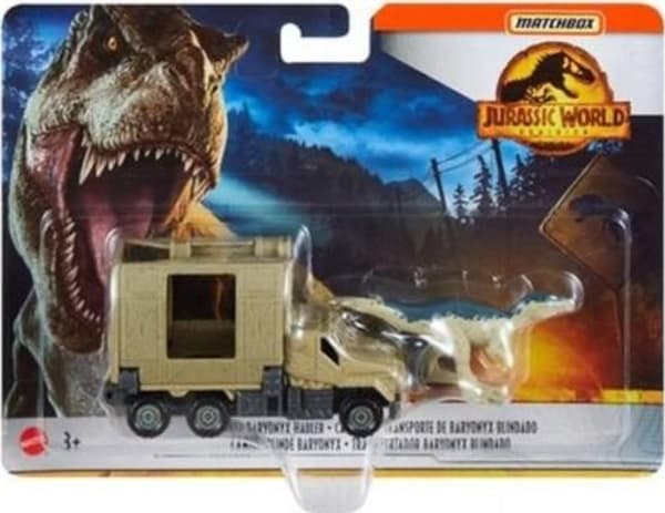 Mattel Matchbox Jurassic World Transporter z Baryonyxem